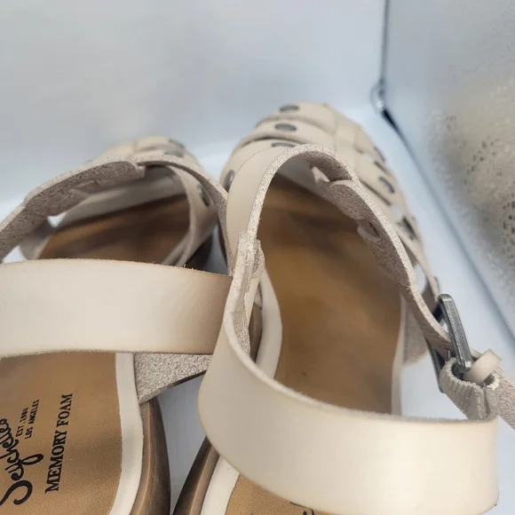 Seychelles Women's Gladiator Sandals Fisherman Cage Style Beige Size 7W Straps - Picture 8 of 9